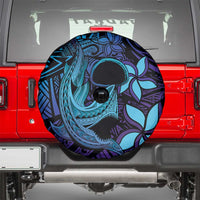 Nukuoro Atoll Spare Tire Cover Polynesian Shark Tattoo Purple Gradient Vibes LT14 - Polynesian Pride