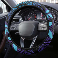 Nukuoro Atoll Steering Wheel Cover Polynesian Shark Tattoo Purple Gradient Vibes LT14 - Polynesian Pride