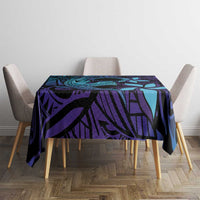 Nukuoro Atoll Tablecloth Polynesian Shark Tattoo Purple Gradient Vibes LT14 - Polynesian Pride