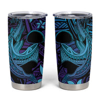 Nukuoro Atoll Tumbler Cup Polynesian Shark Tattoo Purple Gradient Vibes LT14 Purple - Polynesian Pride