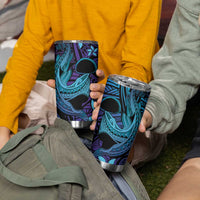 Nukuoro Atoll Tumbler Cup Polynesian Shark Tattoo Purple Gradient Vibes LT14 - Polynesian Pride