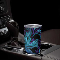 Nukuoro Atoll Tumbler Cup Polynesian Shark Tattoo Purple Gradient Vibes LT14 - Polynesian Pride