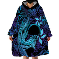 Nukuoro Atoll Wearable Blanket Hoodie Polynesian Shark Tattoo Purple Gradient Vibes LT14 - Polynesian Pride