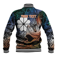 Personalised Kwajalein Atoll Baseball Jacket Polynesian Shark Tattoo Gradient Vibes LT14 - Polynesian Pride