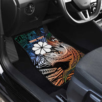 Personalised Kwajalein Atoll Car Mats Polynesian Shark Tattoo Gradient Vibes LT14 - Polynesian Pride