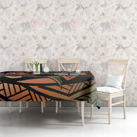 Personalised Kwajalein Atoll Tablecloth Polynesian Shark Tattoo Gradient Vibes LT14 - Polynesian Pride