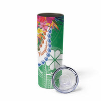 Marshall Islands Kwajalein Atoll Skinny Tumbler Curves Polynesian Mix Tropical Flowers