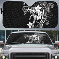 Black Hawaii Auto Sun Shade Hammerhead Shark Tattoo Curve Polynesian - Polynesian Pride