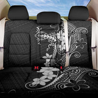 Black Hawaii Back Car Seat Cover Hammerhead Shark Tattoo Curve Polynesian - Polynesian Pride