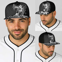 Black Hawaii Baseball Net Cap Hammerhead Shark Tattoo Curve Polynesian LT14 - Polynesian Pride