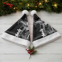 Black Hawaii Christmas Santa Hat Hammerhead Shark Tattoo Curve Polynesian - Polynesian Pride