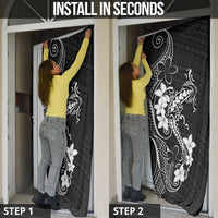 Black Hawaii Door Cover Hammerhead Shark Tattoo Curve Polynesian LT14 - Polynesian Pride