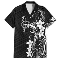 Black Hawaii Family Matching Summer Maxi Dress and Hawaiian Shirt Hammerhead Shark Tattoo Curve Polynesian - Polynesian Pride