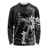Black Hawaii Long Sleeve Shirt Hammerhead Shark Tattoo Curve Polynesian LT14 Unisex Black - Polynesian Pride