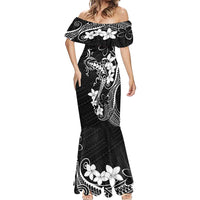 Black Hawaii Mermaid Dress Hammerhead Shark Tattoo Curve Polynesian - Polynesian Pride