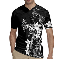 Black Hawaii Rugby Jersey Hammerhead Shark Tattoo Curve Polynesian LT14 - Polynesian Pride