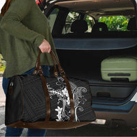 Black Hawaii Travel Bag Hammerhead Shark Tattoo Curve Polynesian - Polynesian Pride