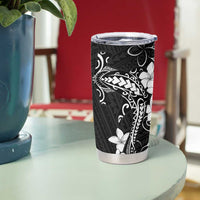 Black Hawaii Tumbler Cup Hammerhead Shark Tattoo Curve Polynesian - Polynesian Pride