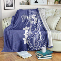 Blue Hawaii Blanket Hammerhead Shark Tattoo Curve Polynesian - Polynesian Pride