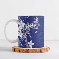 Blue Hawaii Ceramic Mug Hammerhead Shark Tattoo Curve Polynesian LT14 Blue - Polynesian Pride