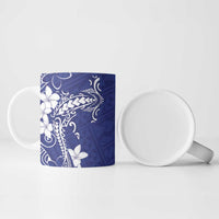 Blue Hawaii Ceramic Mug Hammerhead Shark Tattoo Curve Polynesian LT14 - Polynesian Pride