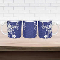Blue Hawaii Ceramic Mug Hammerhead Shark Tattoo Curve Polynesian LT14 - Polynesian Pride