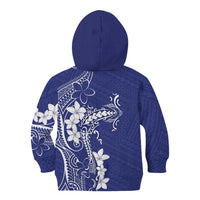 Blue Hawaii Kid Hoodie Hammerhead Shark Tattoo Curve Polynesian LT14 - Polynesian Pride