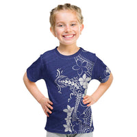 Blue Hawaii Kid T Shirt Hammerhead Shark Tattoo Curve Polynesian LT14 Blue - Polynesian Pride