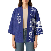 Blue Hawaii Kimono Hammerhead Shark Tattoo Curve Polynesian LT14 - Polynesian Pride