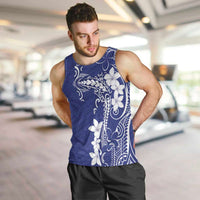 Blue Hawaii Men Tank Top Hammerhead Shark Tattoo Curve Polynesian LT14 Blue - Polynesian Pride