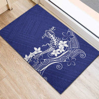 Blue Hawaii Rubber Doormat Hammerhead Shark Tattoo Curve Polynesian LT14 - Polynesian Pride