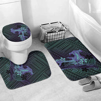 Purple Paradise Hawaii Bathroom Set Hammerhead Shark Tattoo Curve Polynesian - Polynesian Pride