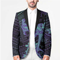 Purple Paradise Hawaii Blazer Hammerhead Shark Tattoo Curve Polynesian - Polynesian Pride