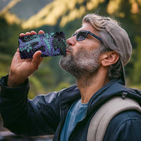 Purple Paradise Hawaii 4 in 1 Can Cooler Tumbler Hammerhead Shark Tattoo Curve Polynesian - Polynesian Pride