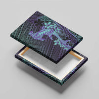 Purple Paradise Hawaii Canvas Wall Art Hammerhead Shark Tattoo Curve Polynesian LT14 - Polynesian Pride