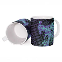Purple Paradise Hawaii Ceramic Mug Hammerhead Shark Tattoo Curve Polynesian LT14 - Polynesian Pride