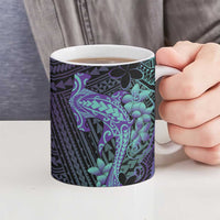 Purple Paradise Hawaii Ceramic Mug Hammerhead Shark Tattoo Curve Polynesian LT14 - Polynesian Pride