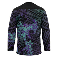 Purple Paradise Hawaii Hockey Jersey Hammerhead Shark Tattoo Curve Polynesian LT14 - Polynesian Pride