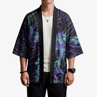 Purple Paradise Hawaii Kimono Hammerhead Shark Tattoo Curve Polynesian LT14 - Polynesian Pride