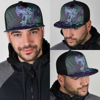 Purple Paradise Hawaii Mesh Trucker Cap Hammerhead Shark Tattoo Curve Polynesian LT14 - Polynesian Pride