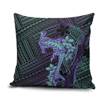 Purple Paradise Hawaii Pillow Cover Hammerhead Shark Tattoo Curve Polynesian - Polynesian Pride