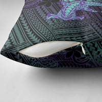 Purple Paradise Hawaii Pillow Cover Hammerhead Shark Tattoo Curve Polynesian - Polynesian Pride