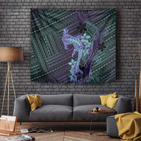 Purple Paradise Hawaii Tapestry Hammerhead Shark Tattoo Curve Polynesian - Polynesian Pride