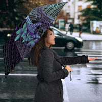 Purple Paradise Hawaii Umbrella Hammerhead Shark Tattoo Curve Polynesian LT14 - Polynesian Pride