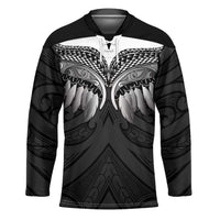 Poutama Korowai New Zealand Hockey Jersey Aotearoa Maori Tattoo LT14 Unisex Black - Polynesian Pride