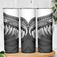 Poutama Korowai New Zealand Skinny Tumbler Aotearoa Maori Tattoo - Polynesian Pride