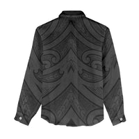 Poutama Korowai New Zealand Women Casual Shirt Aotearoa Maori Tattoo - Polynesian Pride