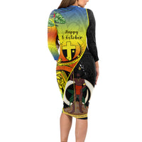 vanuatu-tafea-day-long-sleeve-bodycon-dress-coat-of-arms-mix-tropical-flowers