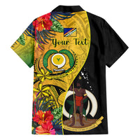 Personalised Vanuatu Torba Day Hawaiian Shirt Coat Of Arms Mix Tropical Flowers LT14 - Polynesian Pride