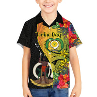 Personalised Vanuatu Torba Day Hawaiian Shirt Coat Of Arms Mix Tropical Flowers LT14 - Polynesian Pride